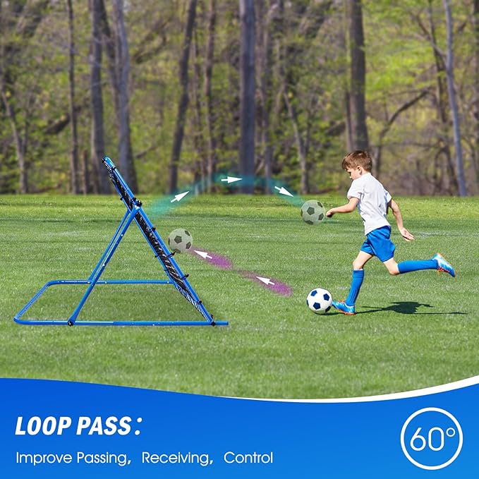 Soccer Rebounder Net, Quick-Switch Angle Soccer Training for Control, Passing Practice, Easy Setup Rebounder Gifts Aids & Equipment for Kids,Teens & Adults