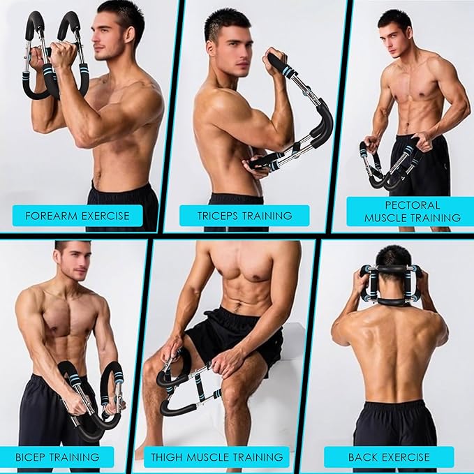 Twister Arm Exerciser, 70-110lb Adjustable Workout Equipment,Twister Arm Exerciser,Chest,Arms, Shoulders and Forearms Muscle Training Fitness Equipment,Portable Power Twister Bar