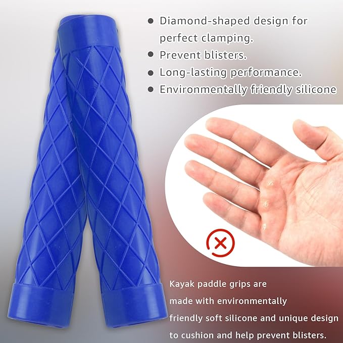 2-Pack Kayak Paddle Grips No Slip Oar Grip for Take-Apart Paddles, Blister Prevention Kayaking Accessories (Diameter of 30mm/1.18 inches)