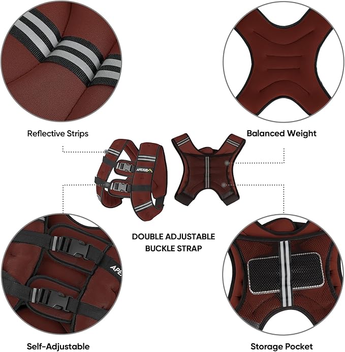 APEXUP Weighted Vest Men Women, Weight Vest for Women Workout Equipment for Strength Training Running