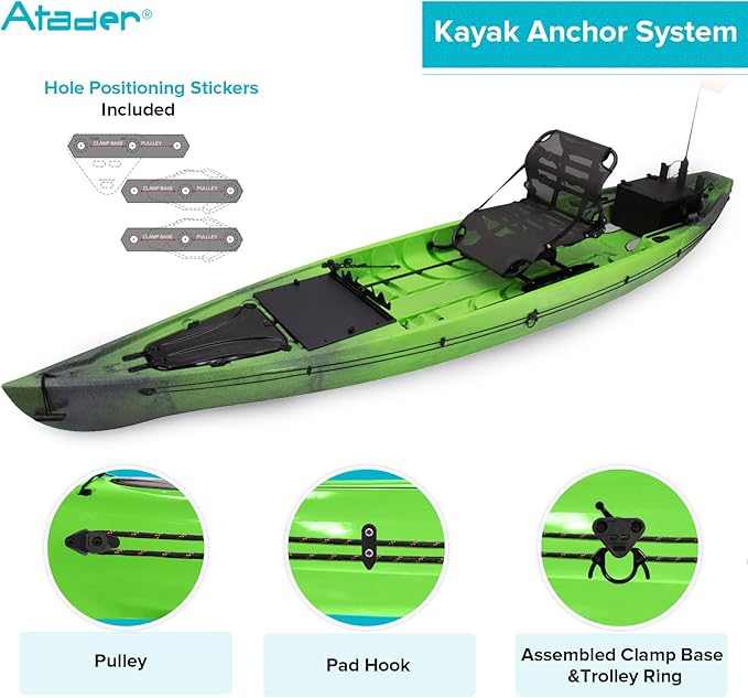 Kayak Anchor Trolley Kit, Anchor Trolley System for Kayak Canoe