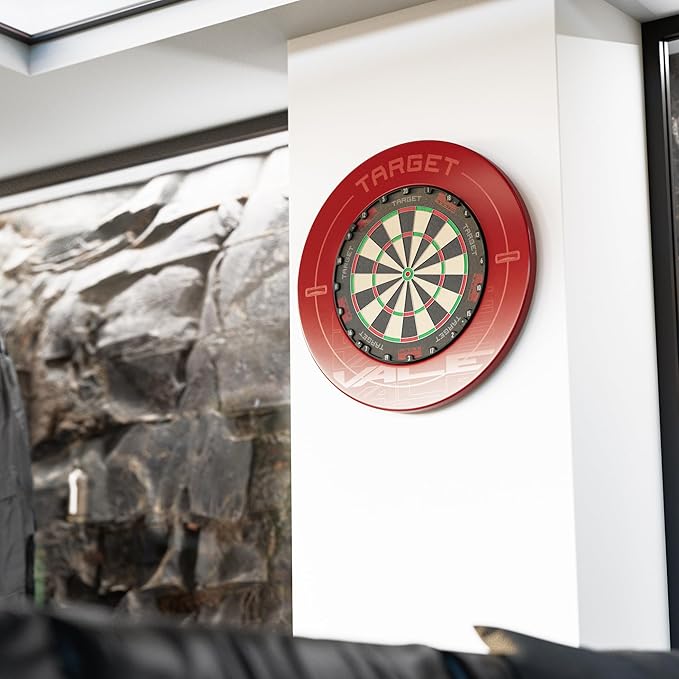 TARGET Darts TOR Dartboard, Steel Tip Dart Board | WDF Approved Competition Standard Dartboards & Fixing Kit, Modern Rotational Number Ring, Premium Madagascan Sisal, Stainless Steel Thin Wire System
