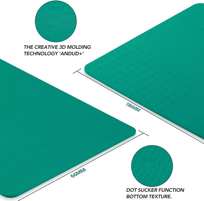 JELS Extra Thick Yoga Mat, 2/5 inch, Ergonomic 3D Non Slip Design, SGS Certified TPE Material, Yoga Mat for Men Women with Carrying Strap,Exercises Mat for Yoga, Pilates and Floor Workout(72"x26")…
