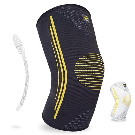 Bracoo Knee Compression Sleeves for Men and Women – Knee Support Brace for Running, Workout, Pain Relief, Meniscus Tear, Arthritis, Joint Recovery, Sports Injury, KE92