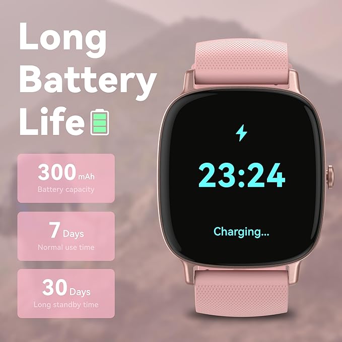 Smart Watches for Women (Answer/Make Calls), 1.85" HD Screen IP68 Waterproof, Fitness Tracker for iPhone Android Phones, Heart Rate Sleep SpO2(Blood Oxgen) Monitor 100+ Sports, 2 Straps