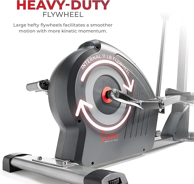 Sunny Health & Fitness Elite Interactive Series Exercise Elliptical with Exclusive Free SunnyFit App Enhanced Bluetooth Connectivity - SF-E320047