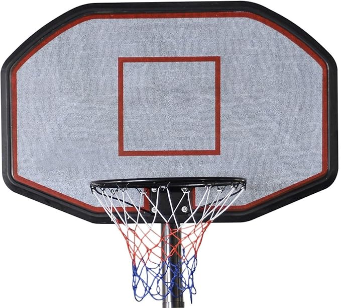Giantex Portable Basketball Hoop Stand, Adjustable Height 6.5-10 ft, 43Inch Backboard, Portable Basketball Hoop & Goal Basketball System Stand for Kids Youth Indoor Outdoor Use