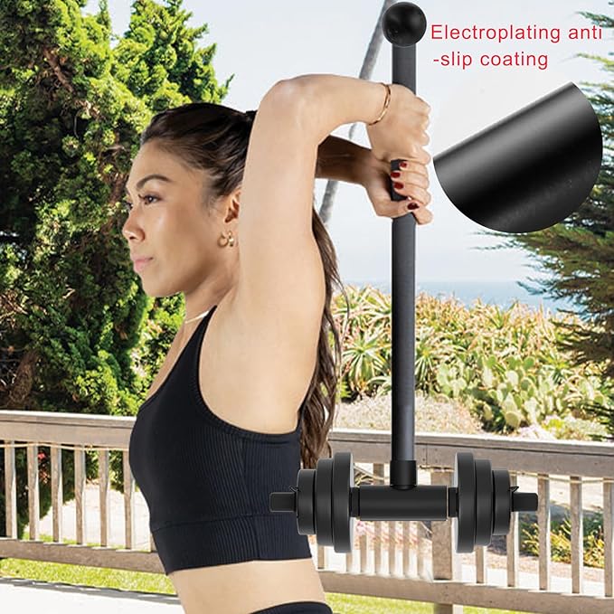 Dumbbell Converter for Strength Training-Convert Dumbbells to Mace Bell,Grip Steel Club,Revolve Steel Macebell,Woman&Man Full Body Workout,Stretching,Rehabilitation,Conditioning and Rotational Training