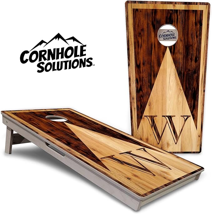 Tournament Cornhole Boards - Regulation 2'x4' Set 3/4" Baltic Birch - Bags Sold Separatetly (Wood Letter Design)