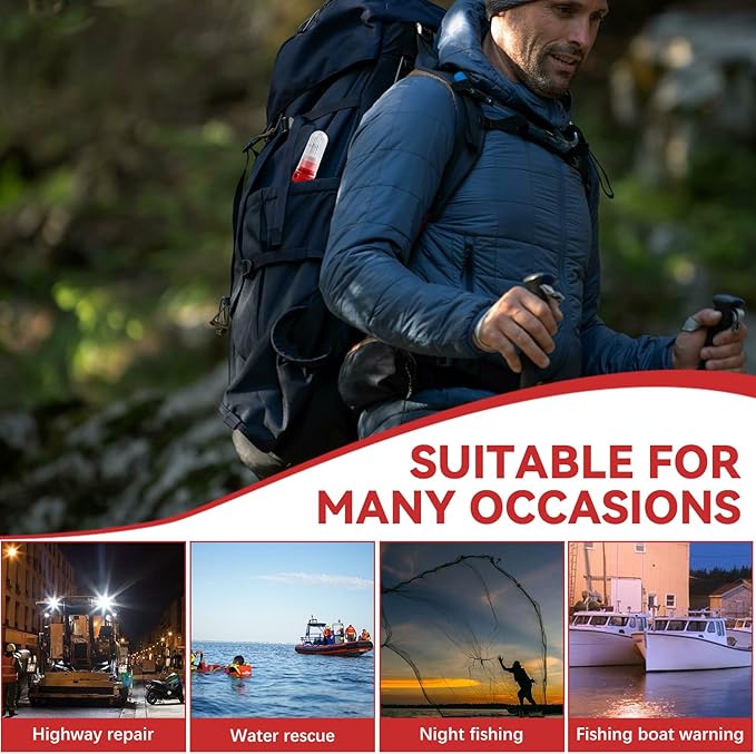 2PCS Boat Flares,Boat Flares Coast Guard Approved Marine,for Fishing Boats, Life Rafts & Emergency Signaling