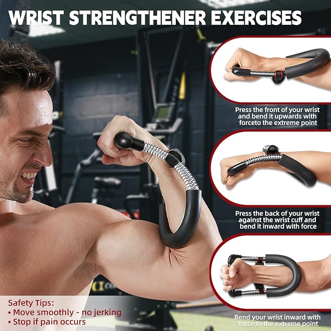 Adjustable Twister Arm Trainer, Chest Trainer for Men, 2025 New 66-130LB Adjustable Arm Exercise Equipment with A Pair of Wrist Straps, Portable Home Chest Workout Equipment