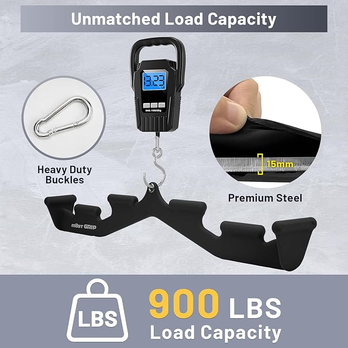 LAT Pull Down Bar with 6 Ergonomic Handles, Neutral Grip LAT Pulldown Attachments for Whole Back Training, Wide Grip LAT Pulldown Bars for Home Gym Cable