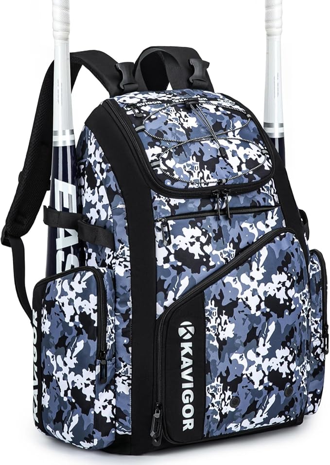 Baseball Bag for Youth and Adult, Softball Bag 50L Large Capacity Holds 4 Bats, Equipment Backpack with Shoes Compartment