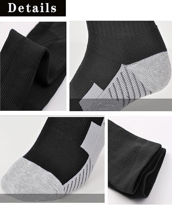 Baseball Socks 3 Pairs for Kid Youth Adult(4-20 Years Old) Team Sport Athletic Soccer Socks Cushion Softball Socks