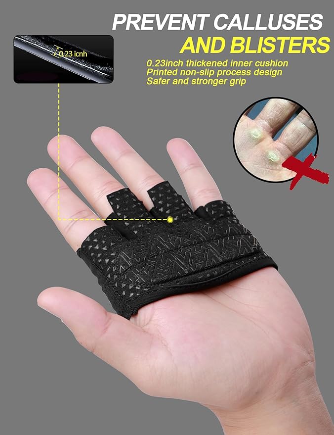 KUTOOK Weight Lifting Gloves for Women Gym Workout Gloves with Palm Protection & Extra Grip Breathable Exercise Gloves for Men Fitness