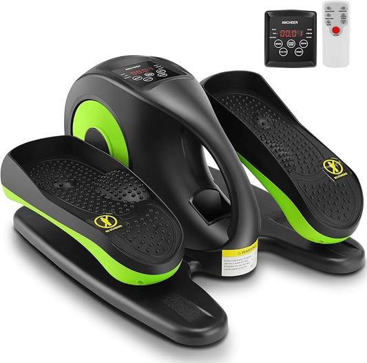 ANCHEER Under Desk Elliptical Machine, Electric Seated Pedal Exerciser, Mini Elliptical Machines for Seniors, LCD Display Monitor, Remote Control, Leg Exerciser for Home