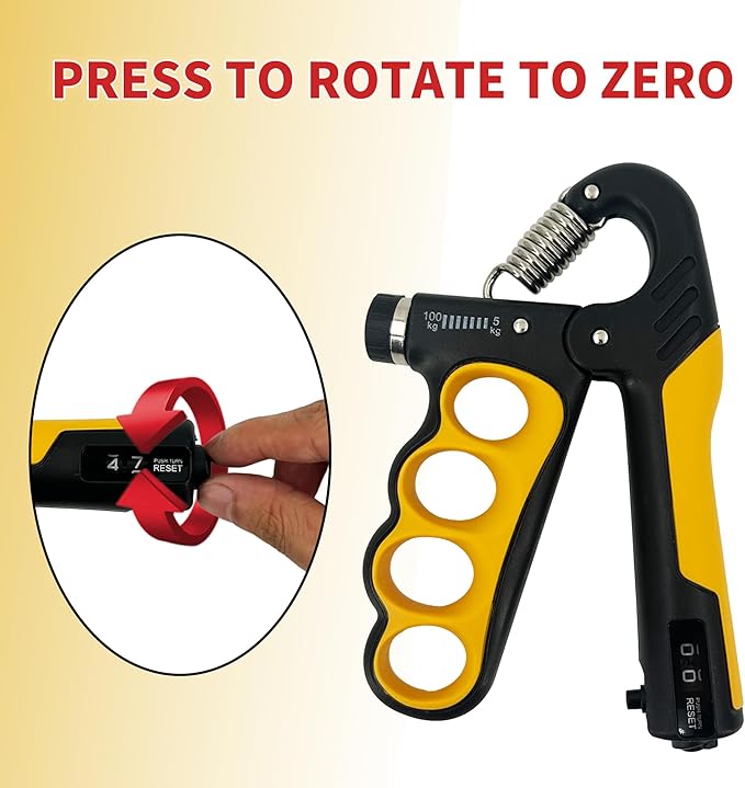 Senston Grip Strength Trainer 2 Pack - Adjustable 11-220Lbs (5-100KG) with Auto Counter, Hand Grip Strengthener, Forearm Exerciser for Athletes, Musicians, Gym, Home, Injury Rehab