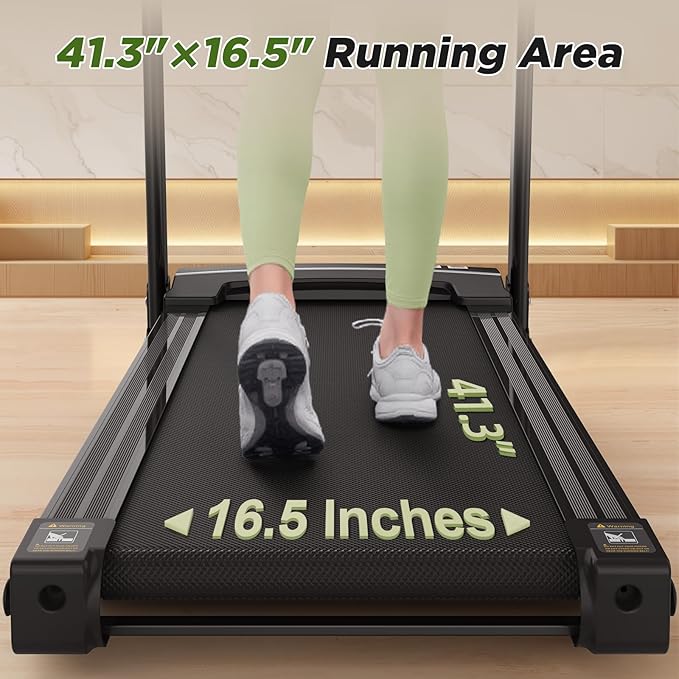 FYC Folding Treadmill for Home with Incline 330lb Weight Capacity 3.5HP Portable Electric Treadmill with Bluetooth, 12 Preset Programs Exercise Running Machine Easy Assembly