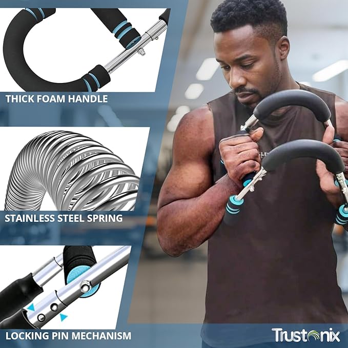 Twister Arm Trainer | Chest & Arm Exerciser for Men | Chest Workout Equipment Exerciser | Upper Body Strength Trainer | High-Strength Metal Spring | Dual-Grip Handles |Durable & Resilient