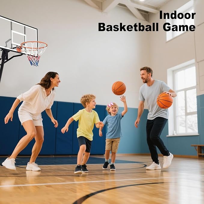 Basketball Hoop Outdoor 8.04-10FT Height Adjustable, Portable Basketball Goal with 44 Inch Shatterproof Backboard, Heavy-Duty Base & Wheels for Youth,Teens,Adults in Backyard,Driveway,Indoor