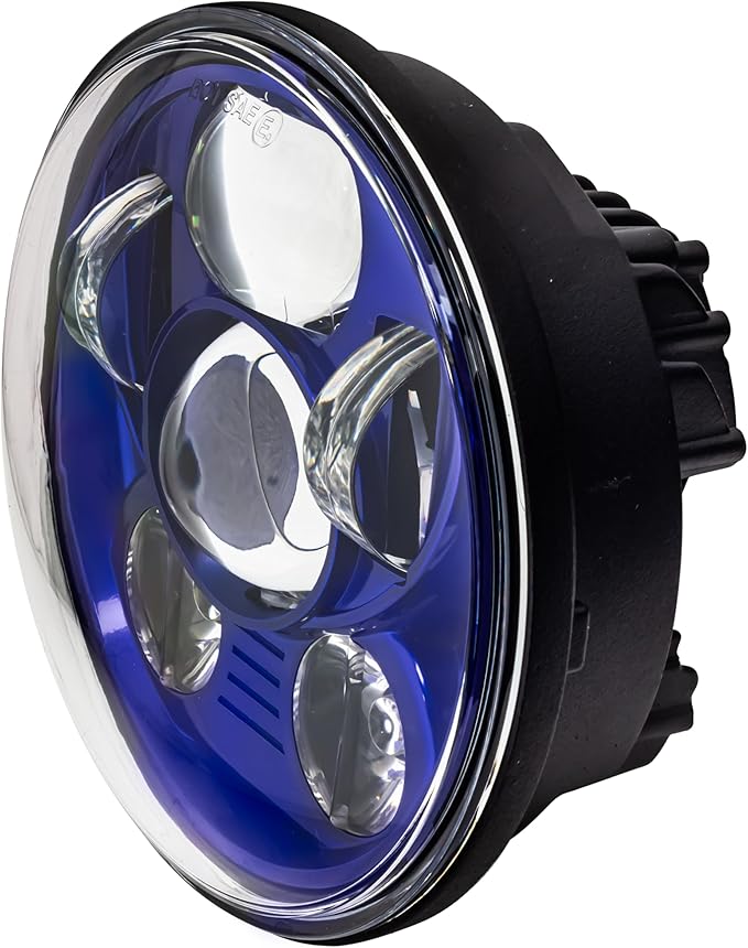 Eagle Lights 5.75 inch Blue LED Projection Headlight - Generation III for Harley Sportster, Indian Scout (Blue)