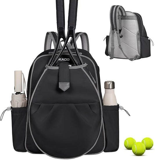 Tennis Bags for Women, Waterproof Tennis Sling Crossbody Shoulder Backpack Holds 2 Rackets, Tennis Racket Bag for Pickleball Badminton