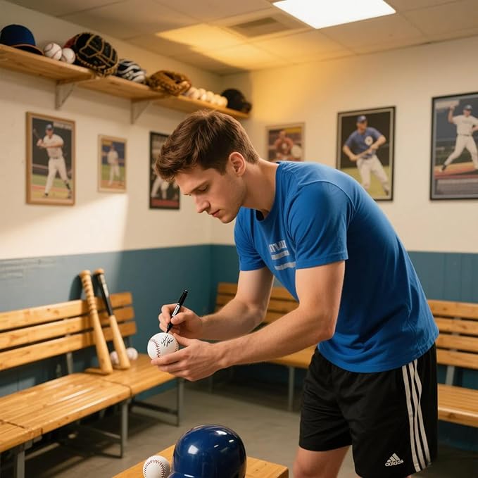 Rarapop Blank Standard Baseball Balls, Official Size 9 Inch Leather Covered Practice Baseball Training Ball for League Play, Pitching, Hitting, Batting, Fielding, Autograph