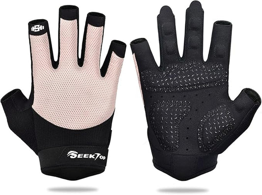 Seektop Breathable Workout Gloves for Women & Men, Thick Padded Weight Lifting Gloves, Full Palm Protection, Excellent Grip for Gym Fitness and Training, Exercise, Cycling