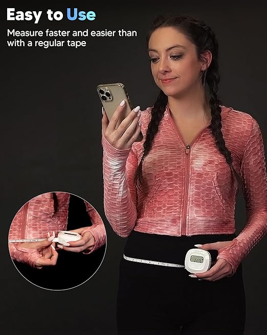 arboleaf Smart Scale and Tape Measure, Body Fat Measuring Tape and Smart Scale for Body Weight, Digital Bluetooth Weighing Machine, Circumference Analyzer, App Sync, 400lbs, 11"