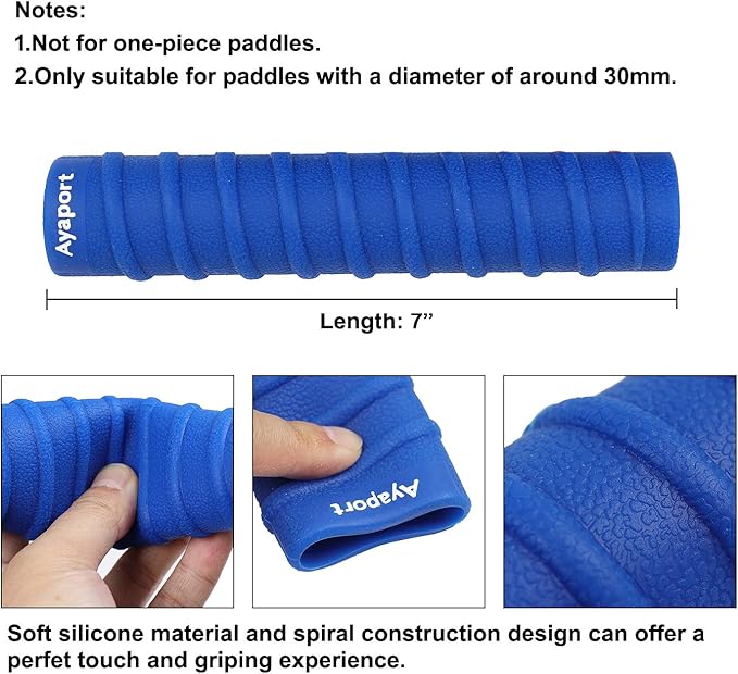 Ayaport Kayak Paddle Grips Non-Slip Silicone Wraps Blister Prevention Kayaking Accessories for Take-Apart Paddles