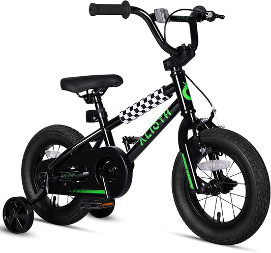 BMX Style Kids Bike for 2-8 Years Old Boys Girls Toddlers 12 14 16 Inches Bicycle with Training Wheels Coaster Brake, Multiple Color
