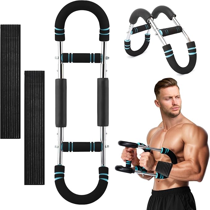 Twister Arm Trainer, 40-100lb Adjustable Power Twister Bar, Arm Trainer with Chest Workout Equipment, Detachable Design Fitness Machine for Home & Gym