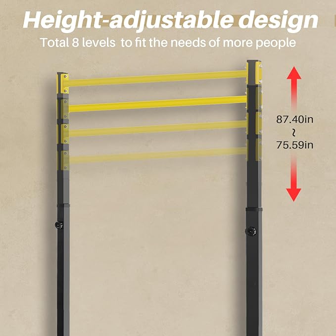 Pull Up Station, Bongkim Power Tower Portable Pullup Bar Station, Pull Up Bar for Home Gym, Pull Up Tower Station 330LBS