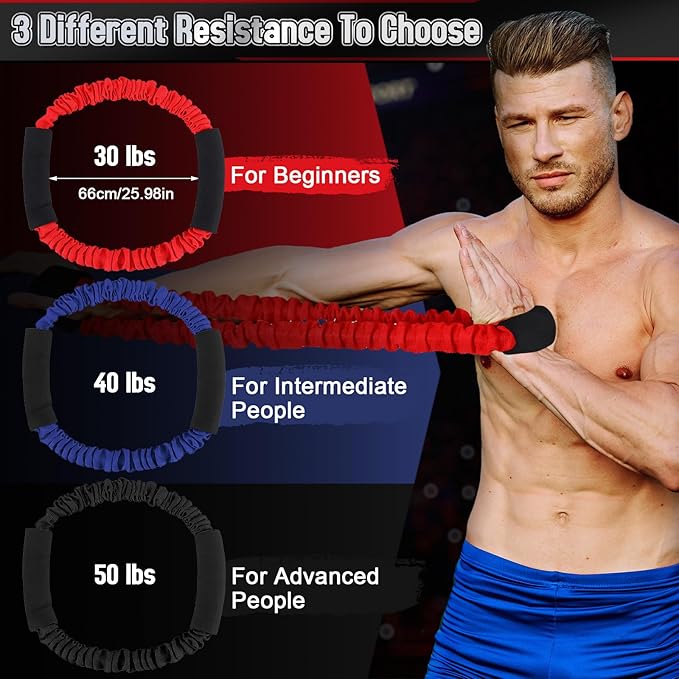 3 Pcs Archery Bow Strength Trainer 30 40 50 Lbs Arm Strength Exercise Band Rubber Stretch Bands Archery Accessories for Bow Practice Shooting Accessories