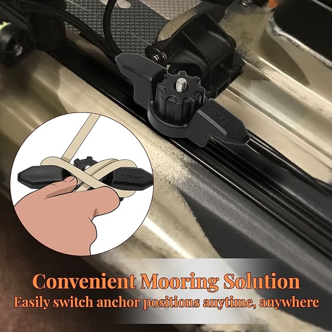 Kayak Anchor Cleat for Kayak Track Mount, Standard Kayak Cleat Track Mount, Rope Cleat for Kayak Rail Mount Accessories, Kayak Line Cleat