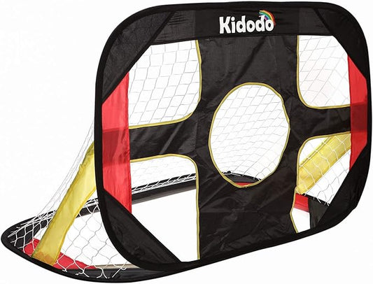 Kidodo Portable Soccer Goal Net Set - Pop Up Training Soccer Goals for Backyard - Indoor or Outdoor Versions - Easy Assembly - Great for Kids and Adults