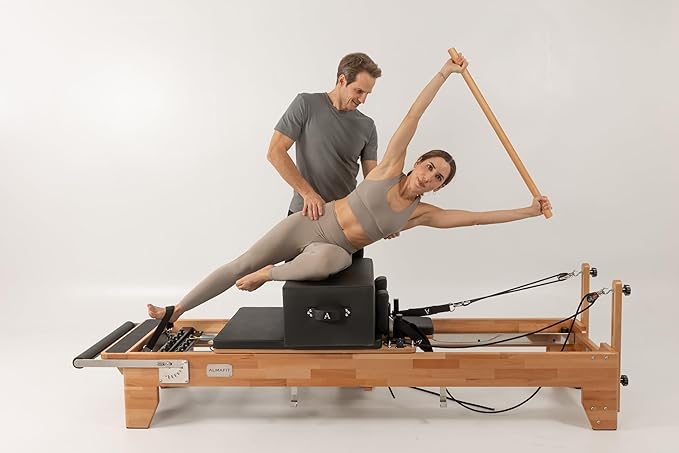 Pilates Beech Dowel Rod for Reformer Use, Wooden Balance Pole for Pilates Workouts, Ideal Exercise Stick for Home Gyms or Studios