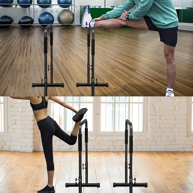 Dip Bar Adjustable Dip Stand Station for Home Fitness Workout Calisthenics Exercise Pull Up Stand Portable Parallel Bar