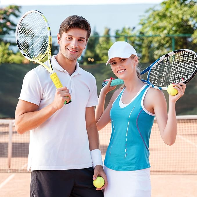 Jerify 24 Pieces Tennis Racket Grip Tape, Precut Badminton Racket Overgrips Tape with Velvety Comfort for Anti Slip and Absorbent Grip