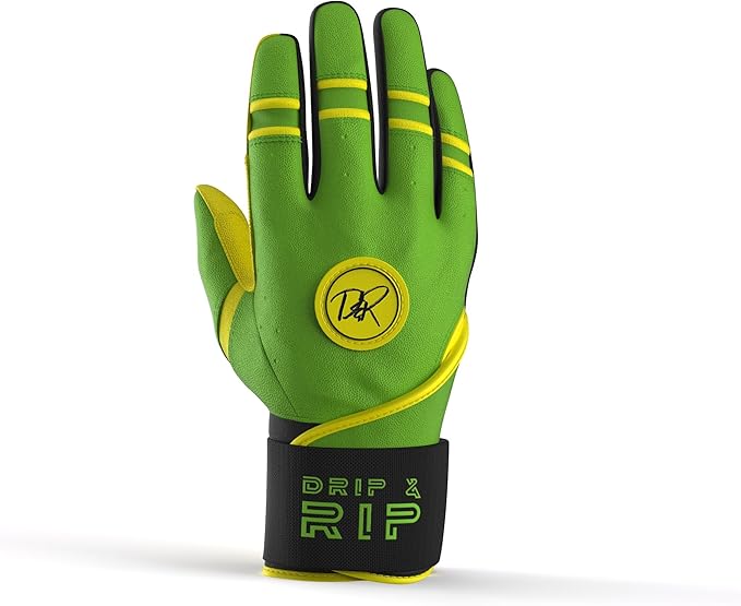 Drip & Rip Baller Series - Youth Batting Gloves + Adult Batting Gloves - for Softball and Baseball - Long Cuff Style for Men and Youth