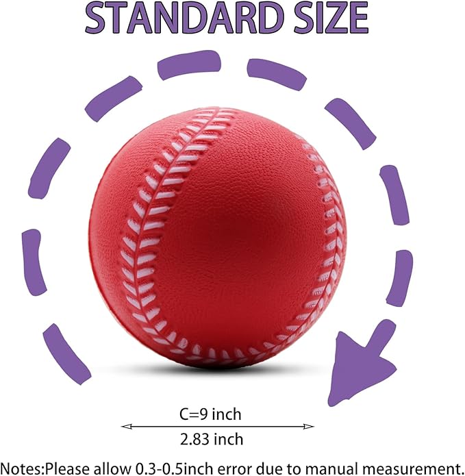 Magicorange Baseball, Foam Baseballs 20 Pack Practice Training Baseballs Unmarked Baseball Soft Toss, Batting, Fielding, Hitting, Pitching