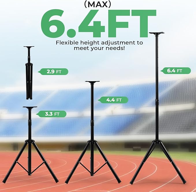 6.4FT High LED Large Timer 30" Race Clock with Tripod Cordless Countdown/up Clock Stopwatch with IR Remote Control for Sports Race, Running Events, Marathon