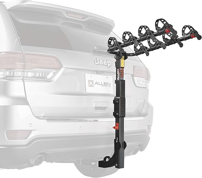 Allen Sports Premier Hitch Mounted 4-Bike Carrier, Model S545, Black