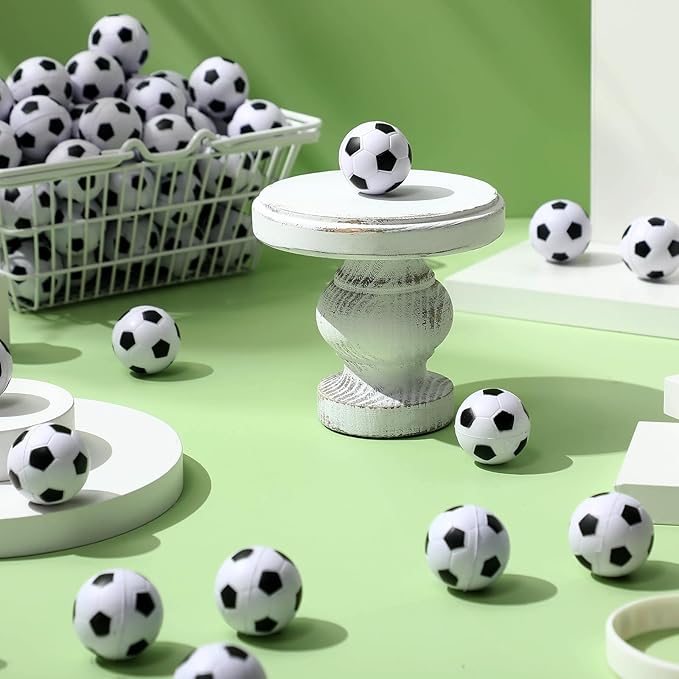 Blulu 48 Pcs Mini Soccer Stress Balls Bulk 1. 6 Inch Small Foam Balls for Kids Stress Relief Relaxation Soccer Party Favors Sport Team Gifts Party Bags Fillers Decoration School Carnival Reward