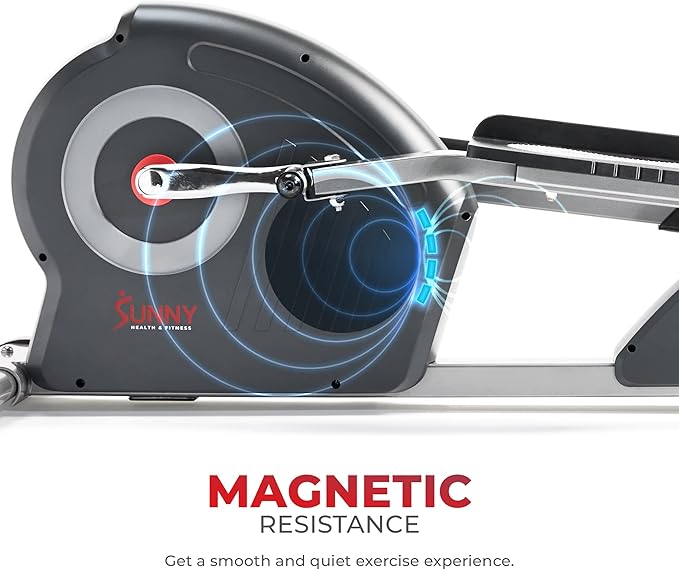 Sunny Health & Fitness Elite Interactive Series Exercise Elliptical with Exclusive Free SunnyFit App Enhanced Bluetooth Connectivity - SF-E320047