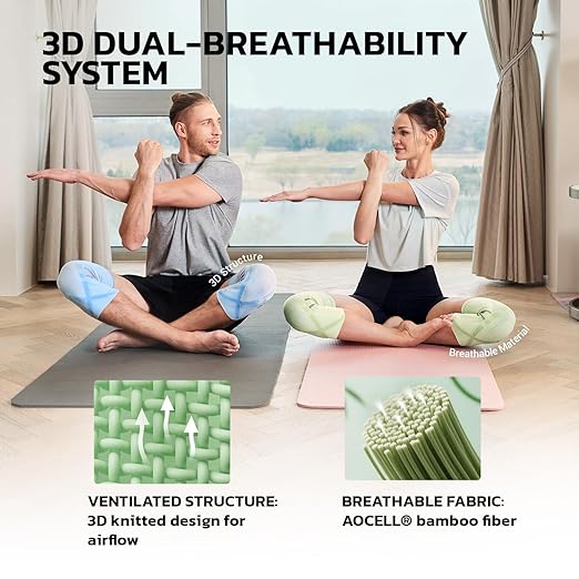 Compression Knee Brace for Women & Men, 2 Pack AOCELL Knee Sleeve Support for Knee Joint Pain Relief, ACL, Meniscus Tear, Arthritis - Breathable for Workout, Running, Gym, Sports, Fitness XL