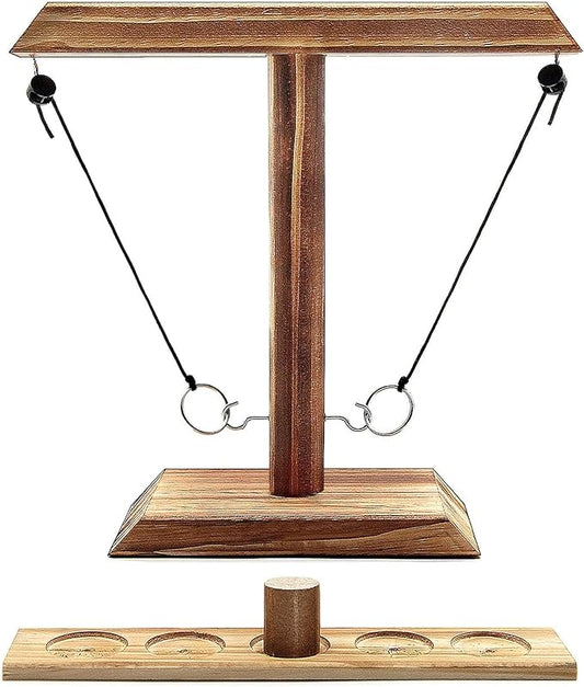 Hook and Ring Game Handmade Wooden Toss Game for Kids and Adults,Yard Games,Toss Game for Bars,Home,Party