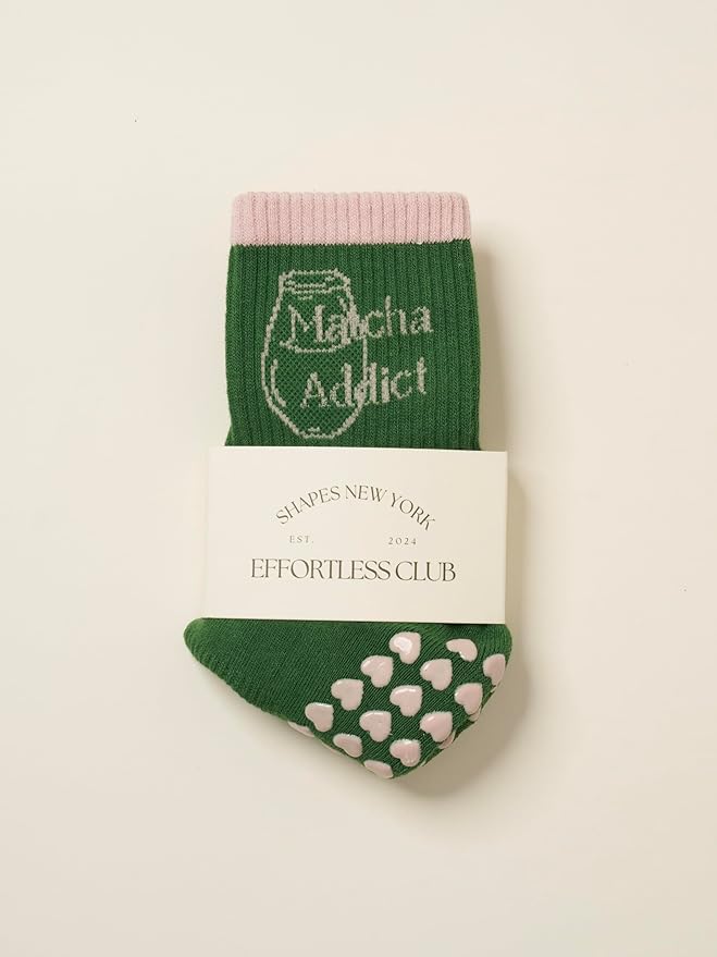 Crew Half Calf Grip Socks, Cutest Fruits Pilates Socks, Ruffle socks, Non-Slip, Barre Yoga Fitness