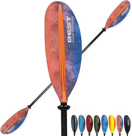 Best Marine and Outdoors Kayak Paddle, Carbon Fiber Shaft & Fiberglass Reinforced Polypropylene Blades, 220cm, 234cm, 250cm, Lightweight Kayak Paddles for Adults
