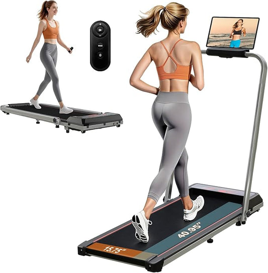 Treadmill with Incline, 3 in 1 Walking Pad with Incline for Home Office w/3.0HP Motor/7.6MPH, Walking Pad with Handle Bar/Remote/LED Display, Walking Pad Treadmill with Incline Supports Up to 350lbs